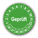 Geprüft, grün