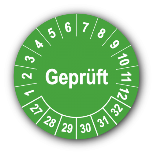 Geprüft, grün
