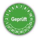 Geprüft, grün
