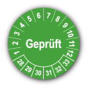 Geprüft, grün