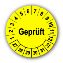 Geprüft, gelb