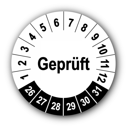 Geprüft, weiß