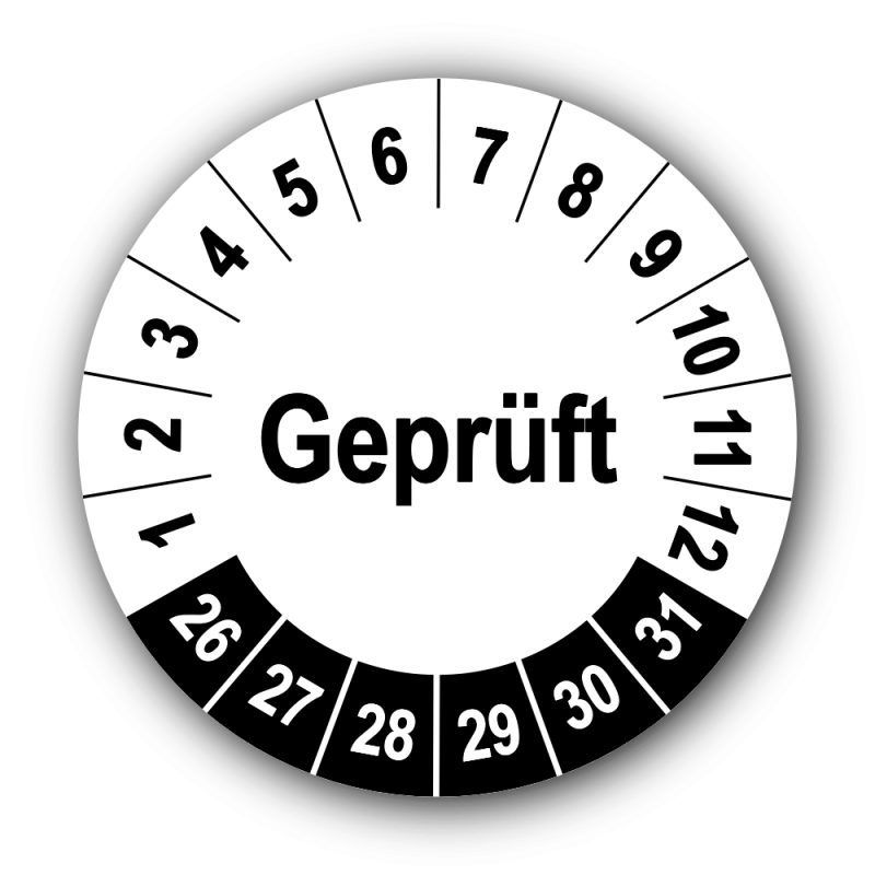Geprüft, weiß