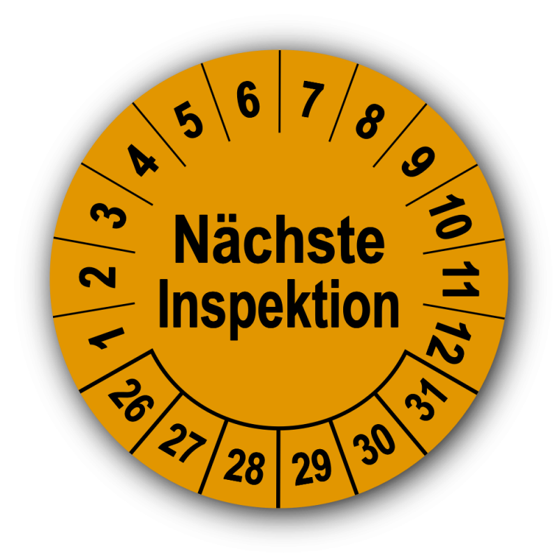 Nächste Inspektion, orange