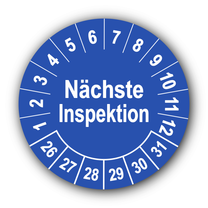 Nächste Inspektion, blau