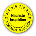 Nächste Inspektion, gelb