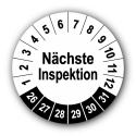 Nächste Inspektion, weiß