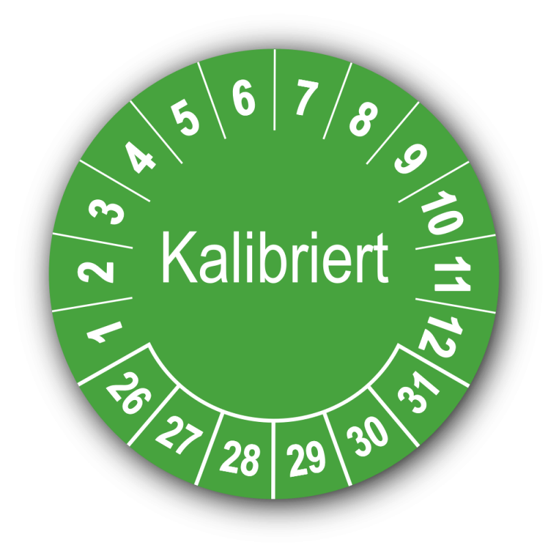 Kalibriert, grün