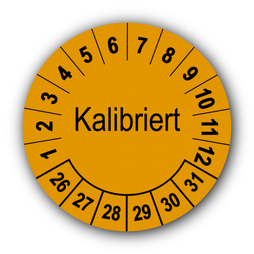 Kalibriert, orange
