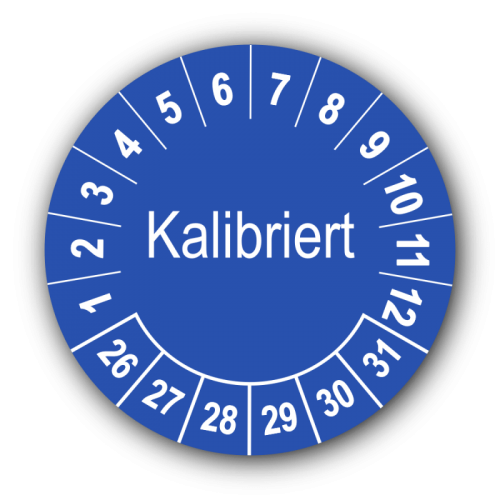 Kalibriert, blau