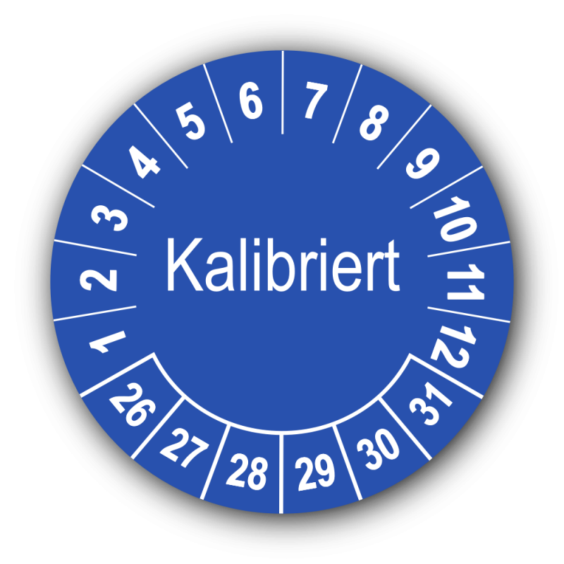 Kalibriert, blau