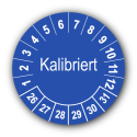 Kalibriert, blau