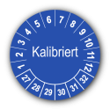 Kalibriert, blau