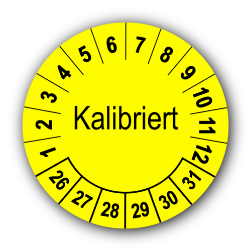 Kalibriert, gelb