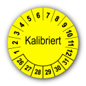 Kalibriert, gelb