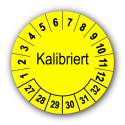 Kalibriert, gelb