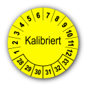 Kalibriert, gelb