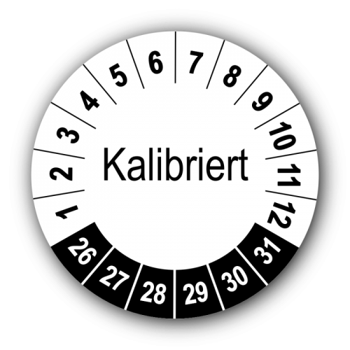 Kalibriert, weiß