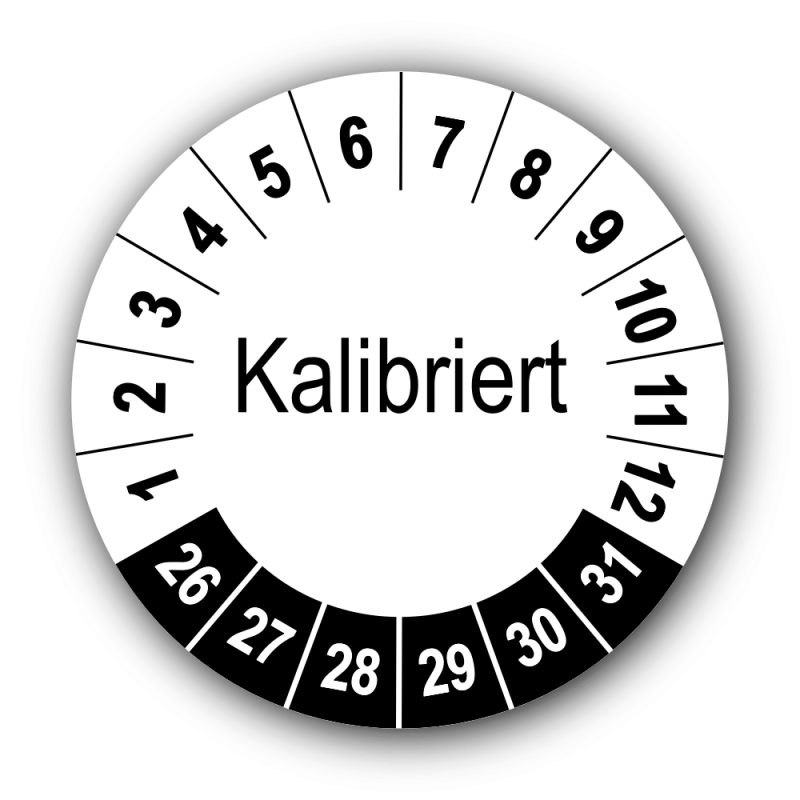Kalibriert, weiß