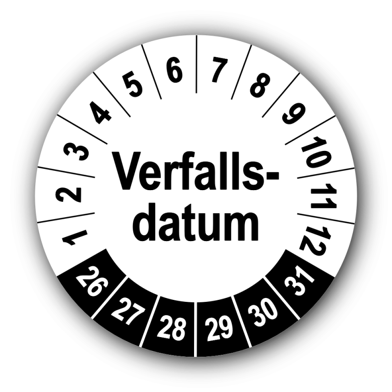 Verfallsdatum, weiß
