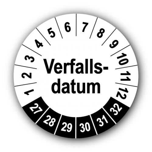 Verfallsdatum, weiß