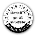 Nächste MTK gemäß MPBetreibV, weiß