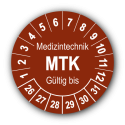 Medizintechnik MTK Gültig bis, braun