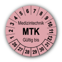 Medizintechnik MTK Gültig bis, rosa