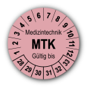 Medizintechnik MTK Gültig bis, rosa