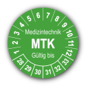 Medizintechnik MTK Gültig bis, grün