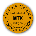 Medizintechnik MTK Gültig bis, orange