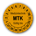 Medizintechnik MTK Gültig bis, orange