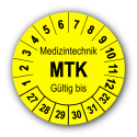 Medizintechnik MTK Gültig bis, gelb
