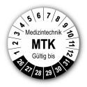 Medizintechnik MTK Gültig bis, weiß