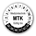 Medizintechnik MTK Gültig bis, weiß