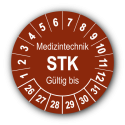 Medizintechnik STK Gültig bis, braun