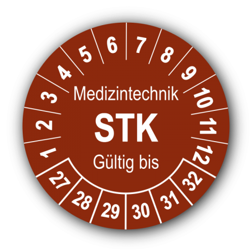 Medizintechnik STK Gültig bis, braun