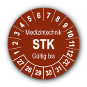 Medizintechnik STK Gültig bis, braun