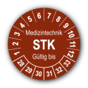 Medizintechnik STK Gültig bis, braun