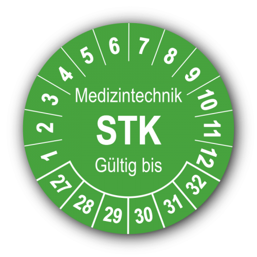 Medizintechnik STK Gültig bis, grün