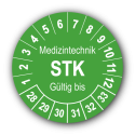 Medizintechnik STK Gültig bis, grün
