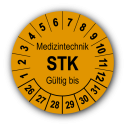 Medizintechnik STK Gültig bis, orange