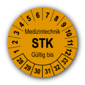 Medizintechnik STK Gültig bis, orange