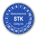 Medizintechnik STK Gültig bis, blau