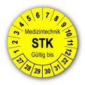 Medizintechnik STK Gültig bis, gelb
