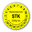 Medizintechnik STK Gültig bis, gelb