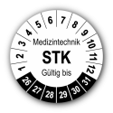 Medizintechnik STK Gültig bis, weiß