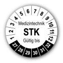 Medizintechnik STK Gültig bis, weiß