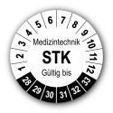 Medizintechnik STK Gültig bis, weiß