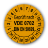 Geprüft nach VDE 0702 DIN EN 50699, orange